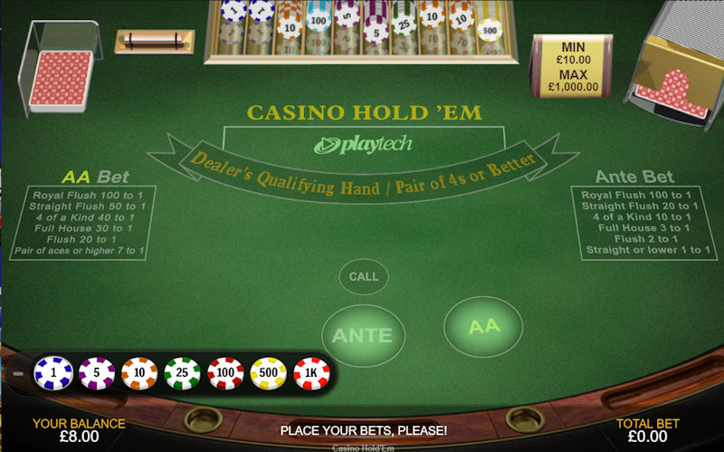 Playtech Casino Holdem Poker